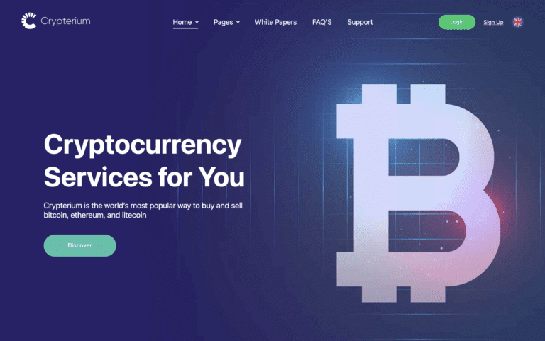 Crypterium - NFT Cryptocurrency Bitcoin WordPress Theme